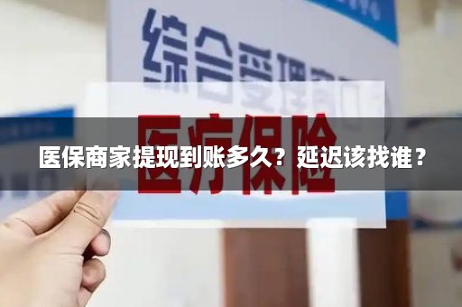 医保商家提现到账多久？延迟该找谁？
